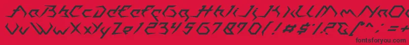 Casiopeia   PERSONAL USE ONLY Font – Black Fonts on Red Background