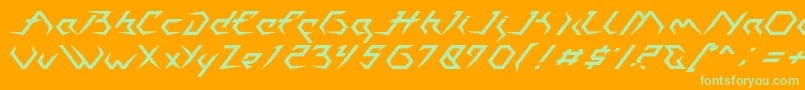Casiopeia   PERSONAL USE ONLY Font – Green Fonts on Orange Background