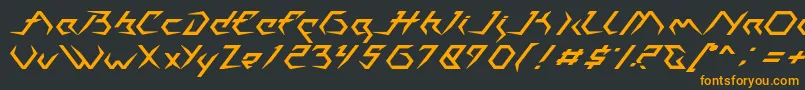 Шрифт Casiopeia   PERSONAL USE ONLY – оранжевые шрифты на чёрном фоне