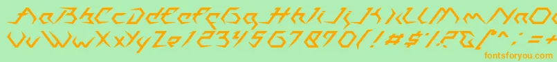 Casiopeia   PERSONAL USE ONLY Font – Orange Fonts on Green Background