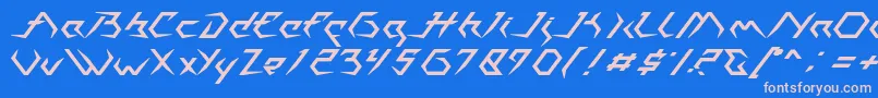 Шрифт Casiopeia   PERSONAL USE ONLY – розовые шрифты на синем фоне