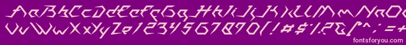 Casiopeia   PERSONAL USE ONLY-fontti – vaaleanpunaiset fontit violetilla taustalla