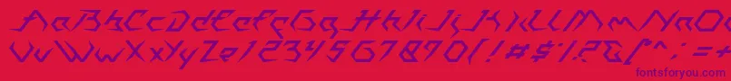 Casiopeia   PERSONAL USE ONLY-fontti – violetit fontit punaisella taustalla