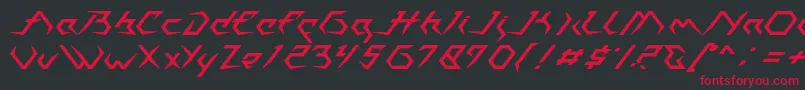 Шрифт Casiopeia   PERSONAL USE ONLY – красные шрифты на чёрном фоне