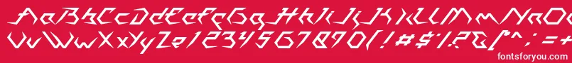 フォントCasiopeia   PERSONAL USE ONLY – 赤い背景に白い文字