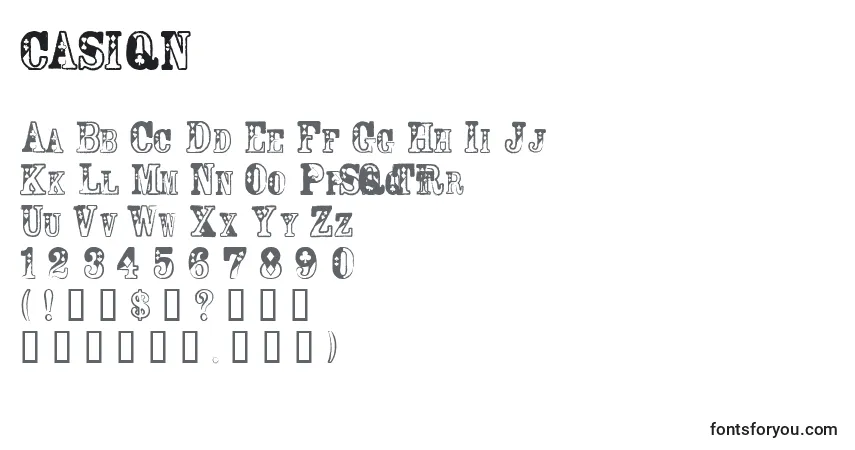 Fuente CASIQN   (122933) - alfabeto, números, caracteres especiales
