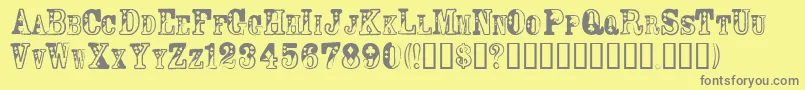 CASIQN   Font – Gray Fonts on Yellow Background