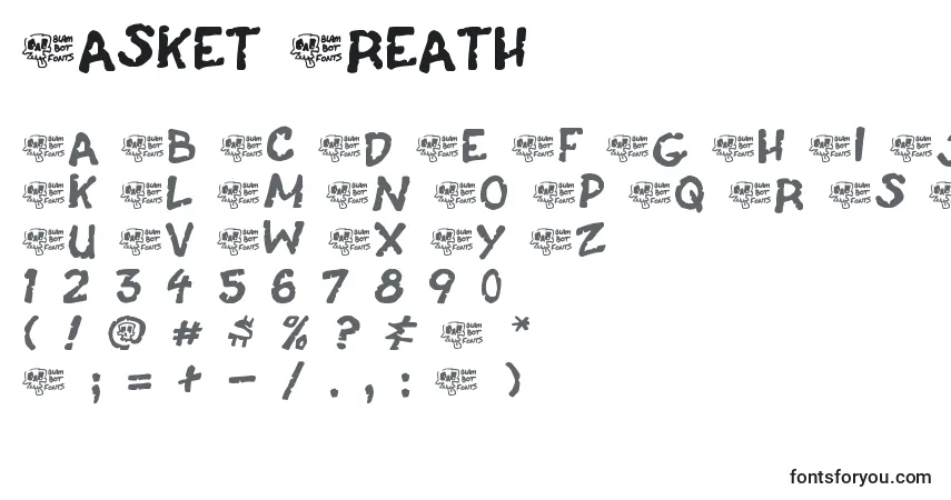 A fonte Casket Breath – alfabeto, números, caracteres especiais