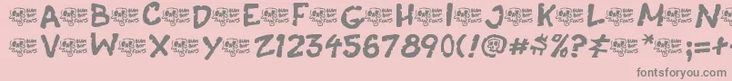 Casket Breath Font – Gray Fonts on Pink Background