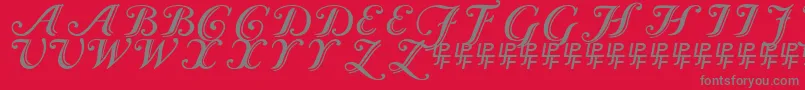 Czcionka Caslon Calligraphic – szare czcionki na czerwonym tle
