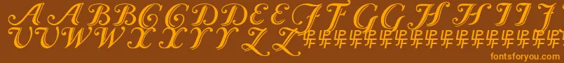 fuente Caslon Calligraphic – Fuentes Naranjas Sobre Fondo Marrón