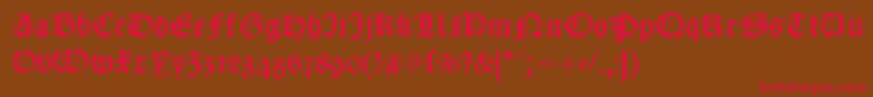 CaslonishFraxx Font – Red Fonts on Brown Background