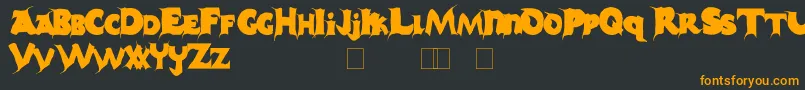 Casper Font – Orange Fonts on Black Background