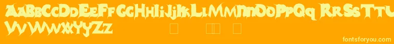 Casper Font – Yellow Fonts on Orange Background