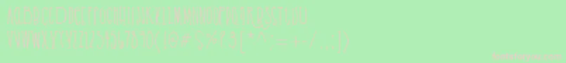 Cassandrabold demo Font – Pink Fonts on Green Background