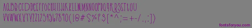 Cassandrabold demo-fontti – violetit fontit harmaalla taustalla