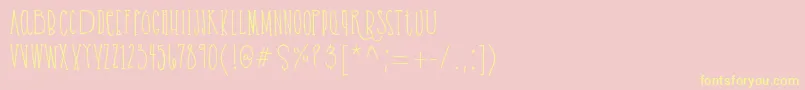 Cassandrabold demo Font – Yellow Fonts on Pink Background