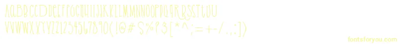 Cassandrabold demo-Schriftart – Gelbe Schriften