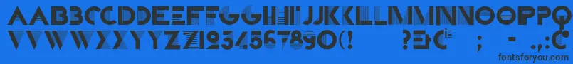 CassandraTwo Font – Black Fonts on Blue Background