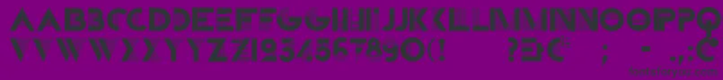 CassandraTwo Font – Black Fonts on Purple Background