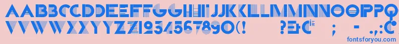フォントCassandraTwo – ピンクの背景に青い文字