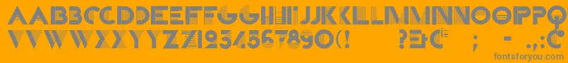 CassandraTwo-Schriftart – Graue Schriften auf orangefarbenem Hintergrund