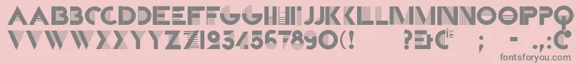 フォントCassandraTwo – ピンクの背景に灰色の文字