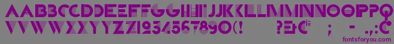 CassandraTwo-fontti – violetit fontit harmaalla taustalla