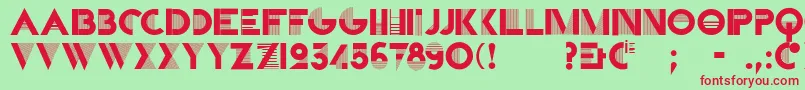 CassandraTwo Font – Red Fonts on Green Background