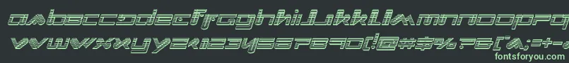 Xephyrchromeital-fontti – vihreät fontit mustalla taustalla