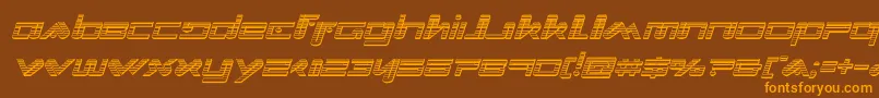 Xephyrchromeital Font – Orange Fonts on Brown Background