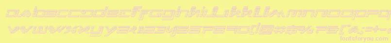 Xephyrchromeital Font – Pink Fonts on Yellow Background