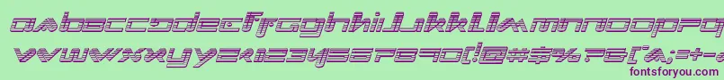 Xephyrchromeital Font – Purple Fonts on Green Background