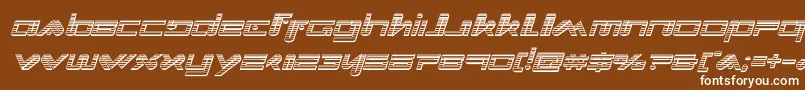 Шрифт Xephyrchromeital – белые шрифты на коричневом фоне