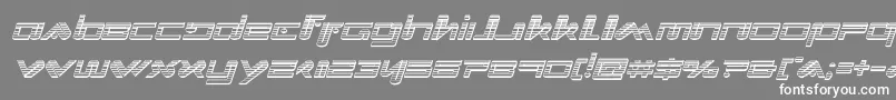 フォントXephyrchromeital – 灰色の背景に白い文字