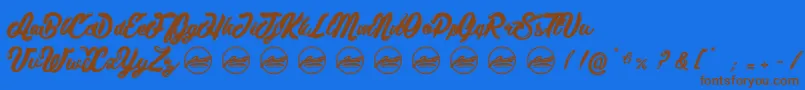 Cassandre PersonalUseOnly Font – Brown Fonts on Blue Background