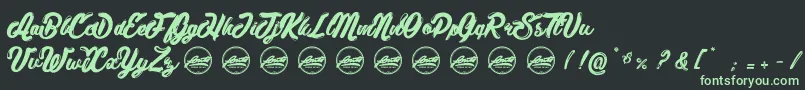 Cassandre PersonalUseOnly Font – Green Fonts on Black Background