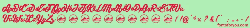 Cassandre PersonalUseOnly Font – Red Fonts on Green Background