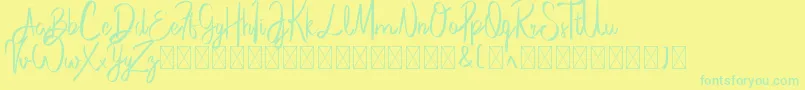 CasstinoDemo Font – Green Fonts on Yellow Background