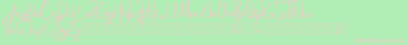 CasstinoDemo Font – Pink Fonts on Green Background