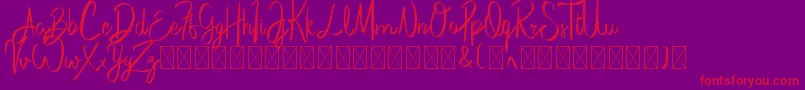 CasstinoDemo Font – Red Fonts on Purple Background