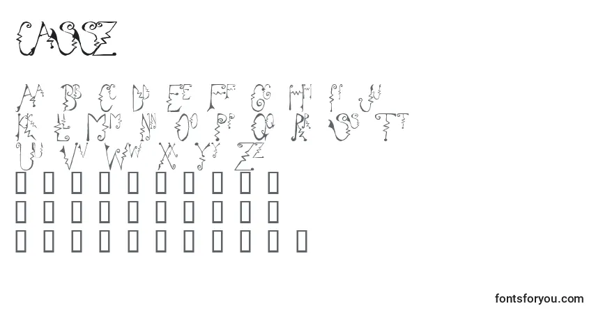 Schriftart CASSZ    (122942) – Alphabet, Zahlen, spezielle Symbole