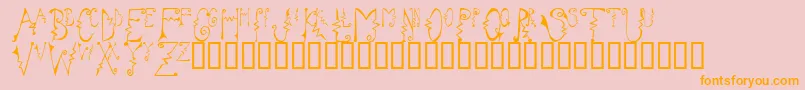 CASSZ    Font – Orange Fonts on Pink Background