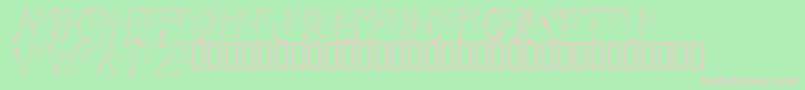 CASSZ    Font – Pink Fonts on Green Background