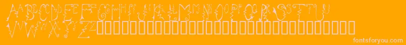 CASSZ    Font – Pink Fonts on Orange Background