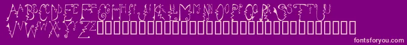 CASSZ    Font – Pink Fonts on Purple Background