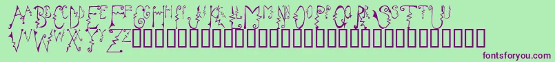 CASSZ    Font – Purple Fonts on Green Background