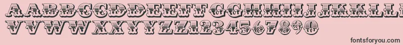 Cast Iron Font – Black Fonts on Pink Background