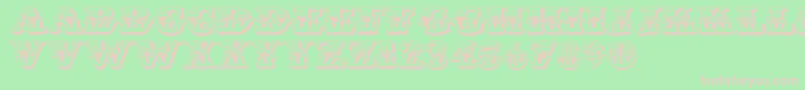 Cast Iron Font – Pink Fonts on Green Background