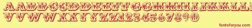 Cast Iron Font – Red Fonts on Yellow Background